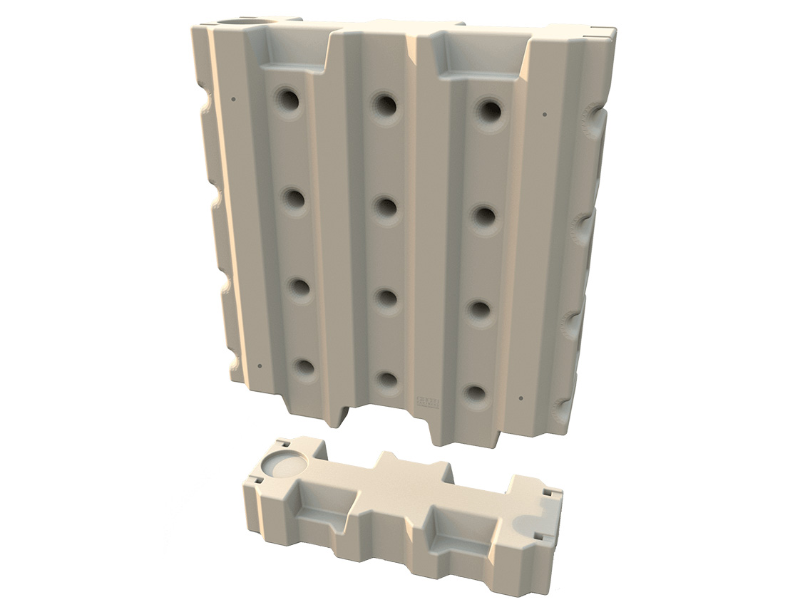  récupérateurs d’eau de pluie modulaires et aériens